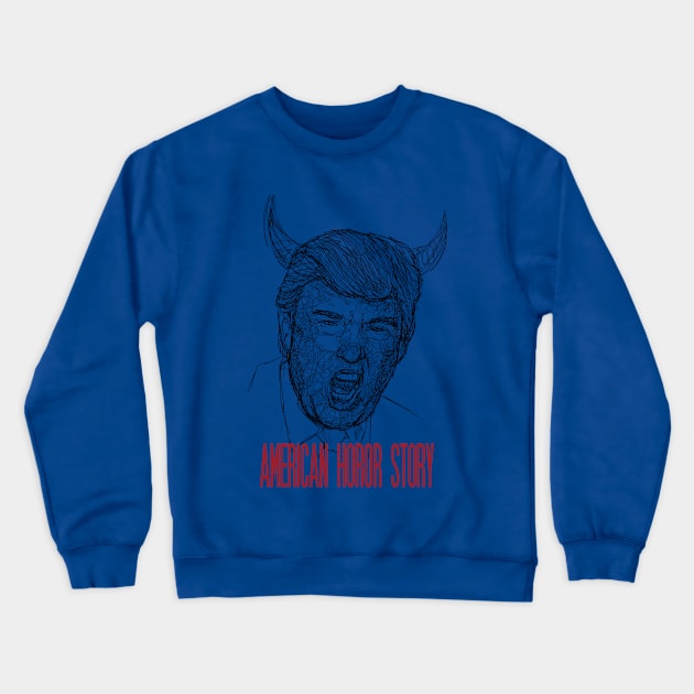 HOROR TRUMP Crewneck Sweatshirt by gusart